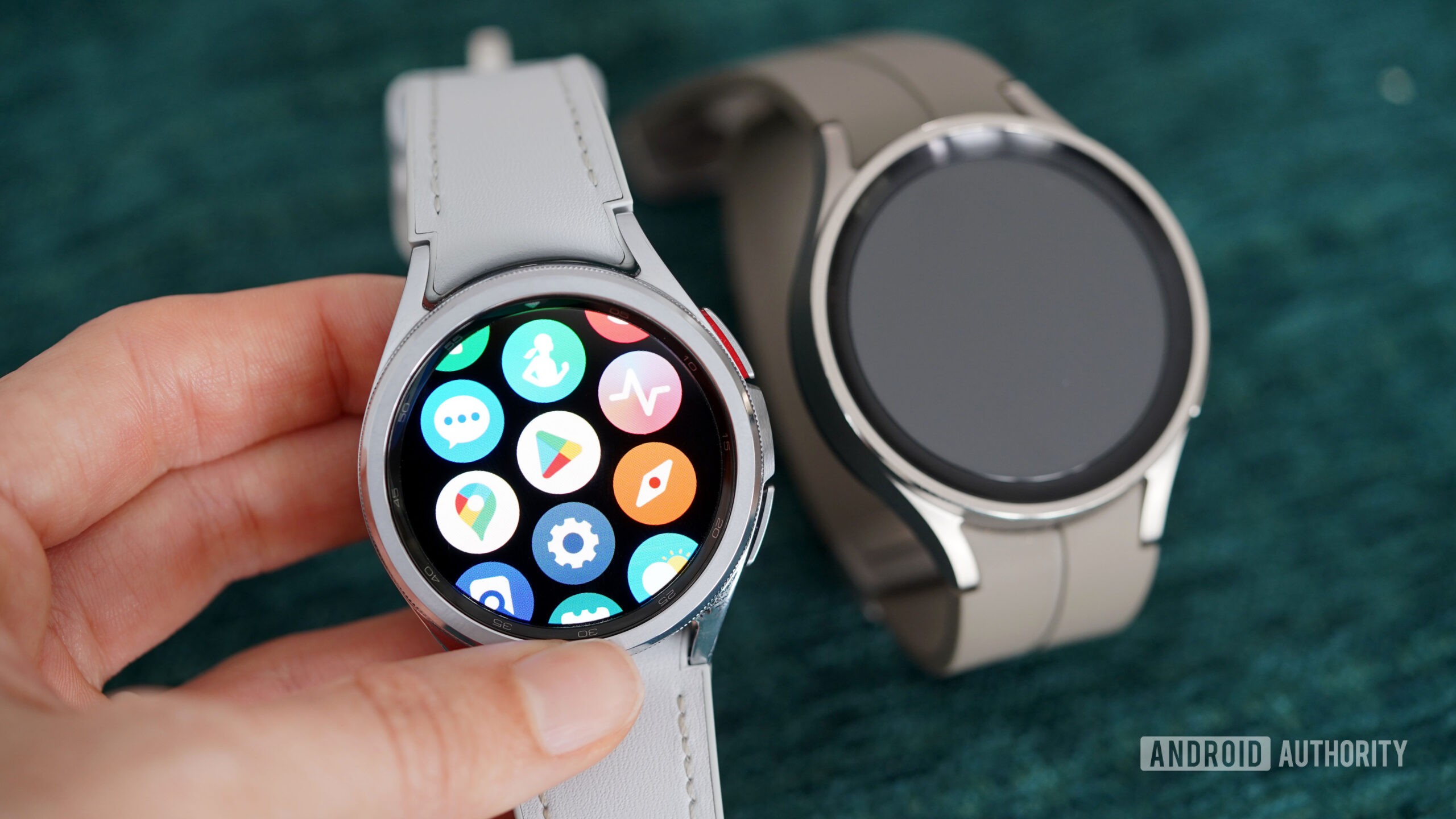A Galaxy Watch 6 Classic user navigates using the device's rotating bezel.