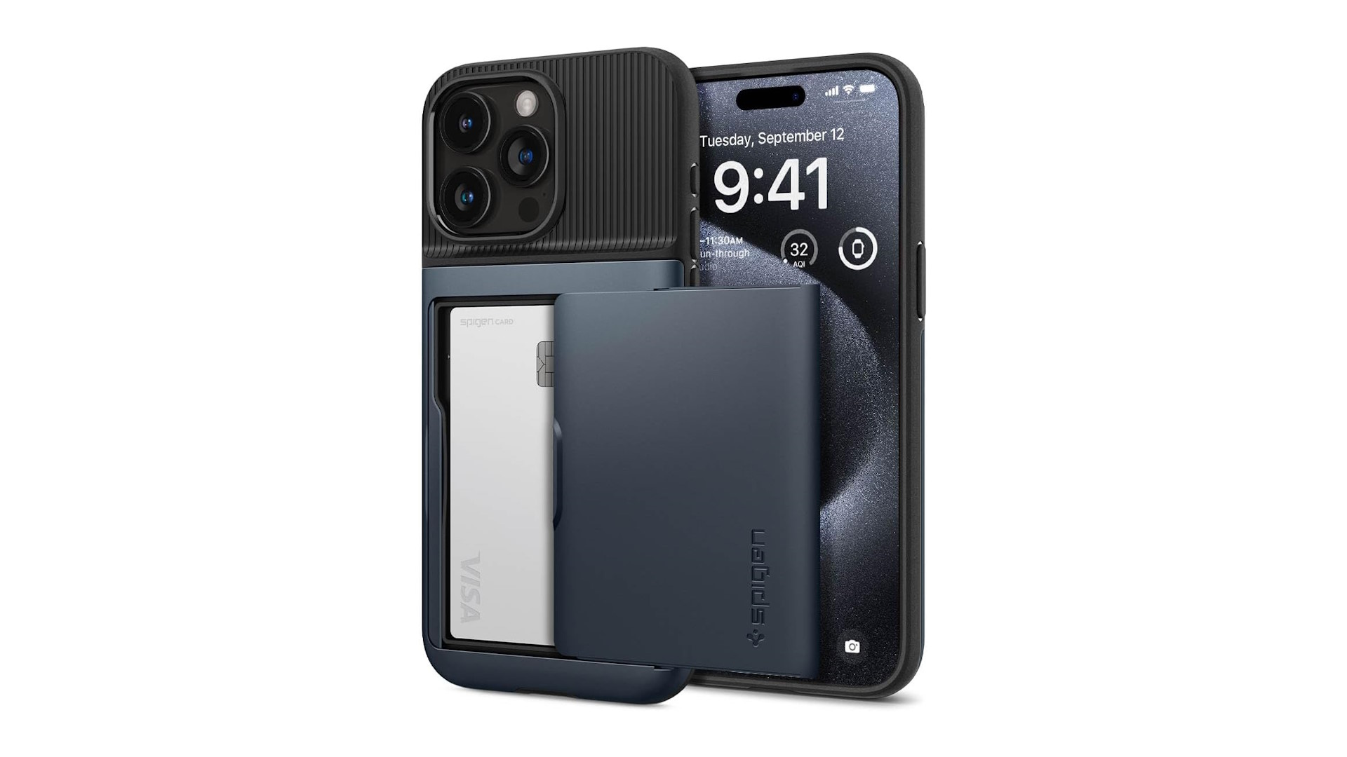 Spigen Slim Armor CS iPhone 15 Pro cardholder case