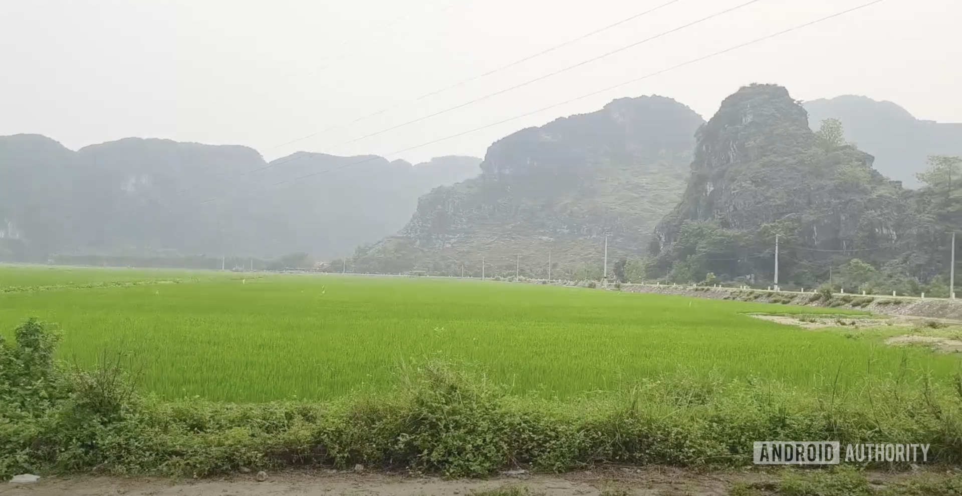 driving across rural vietnam
